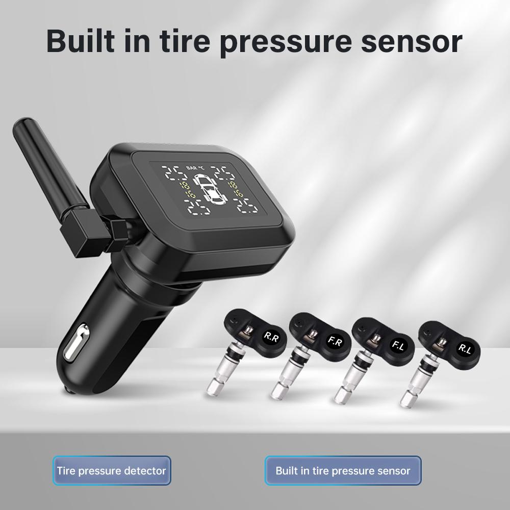 

НОВАЯ автомобильная сигнализация TPMS Monitor Sensor Беспроводная система контроля давления в шинах автомобиля с 4 внешними датчиками Internal sensors