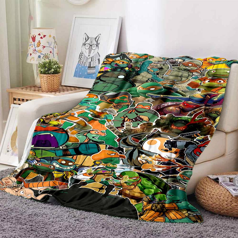 1pc Turtles Flannel Blanket [Cozy Throw Blanket] For Sofa, Bed, Travel, Camping, Livingroom, Office, Couch, Chair, And Bed