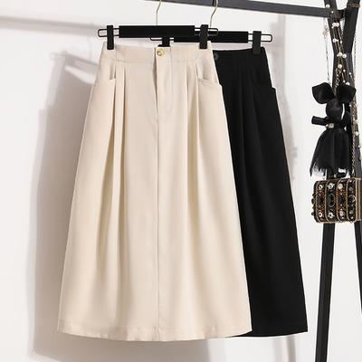 DIMANAF 2025 Frühling Sommer Übergröße Damen Röcke mit hoher Taille Vintage Elastisch Elegant Plissierte Röcke Locker Neu