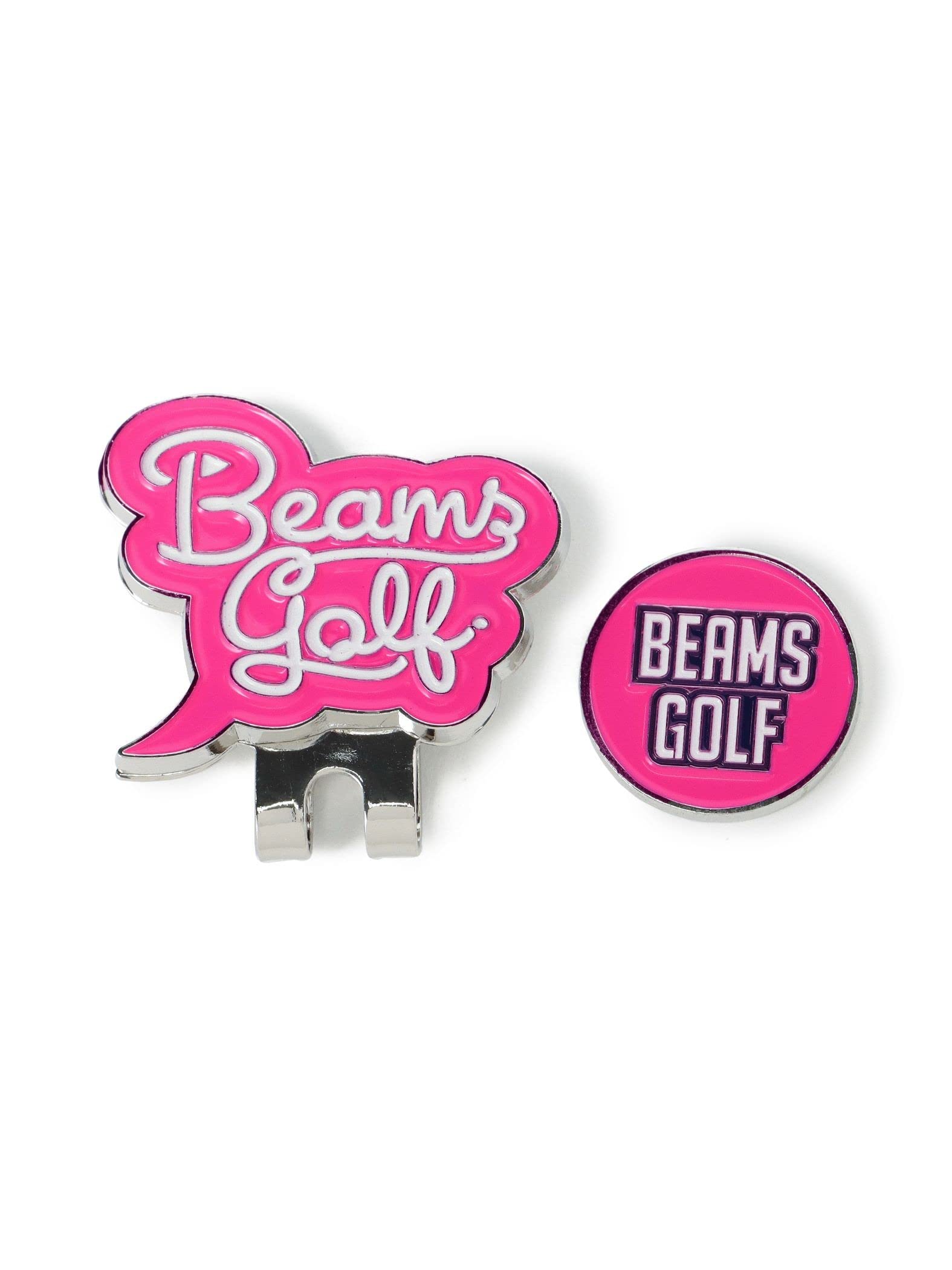 

Футболка с коротким рукавом Beams Golf с клип-маркером Розовая 81040071833 Мужская Надпись, - розовый