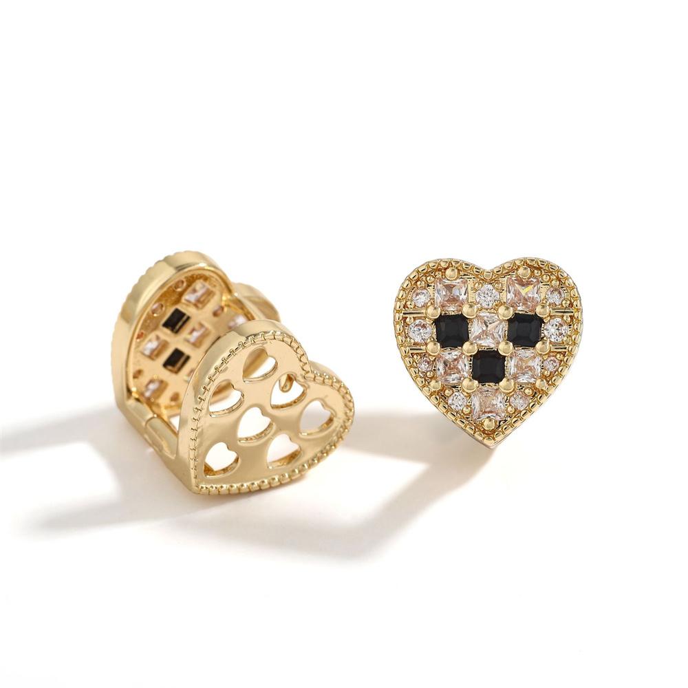 Heart Round Ball Flat Helix Piercing Earring golden Ear Studs Geometric Zircon Exquisite Trinket Studs Aretes