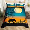 Animal Giraffe Duvet Cover 3D Digital Printing Three-Piece Bedding Set