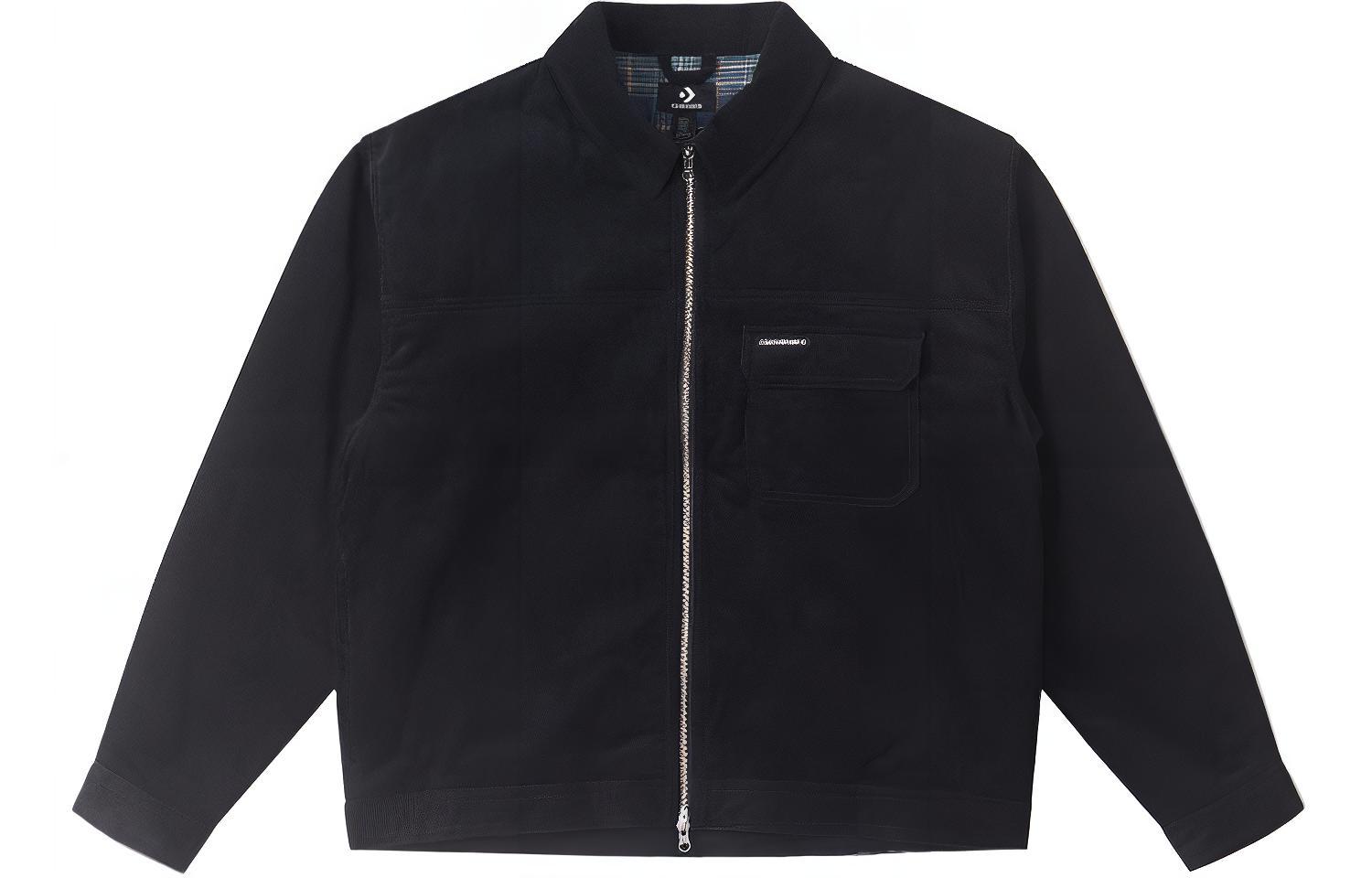 Converse Jackets Men s Black Lapel Moderate Other 10025260-A03 S