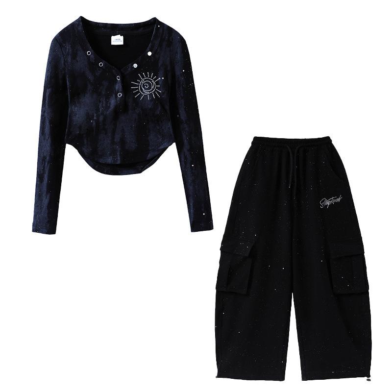 Jazz Dance Costumes for Girls Korean Version of Fashionable Jazz Dance Practice Suits for Girls Autumn Performance Costumes