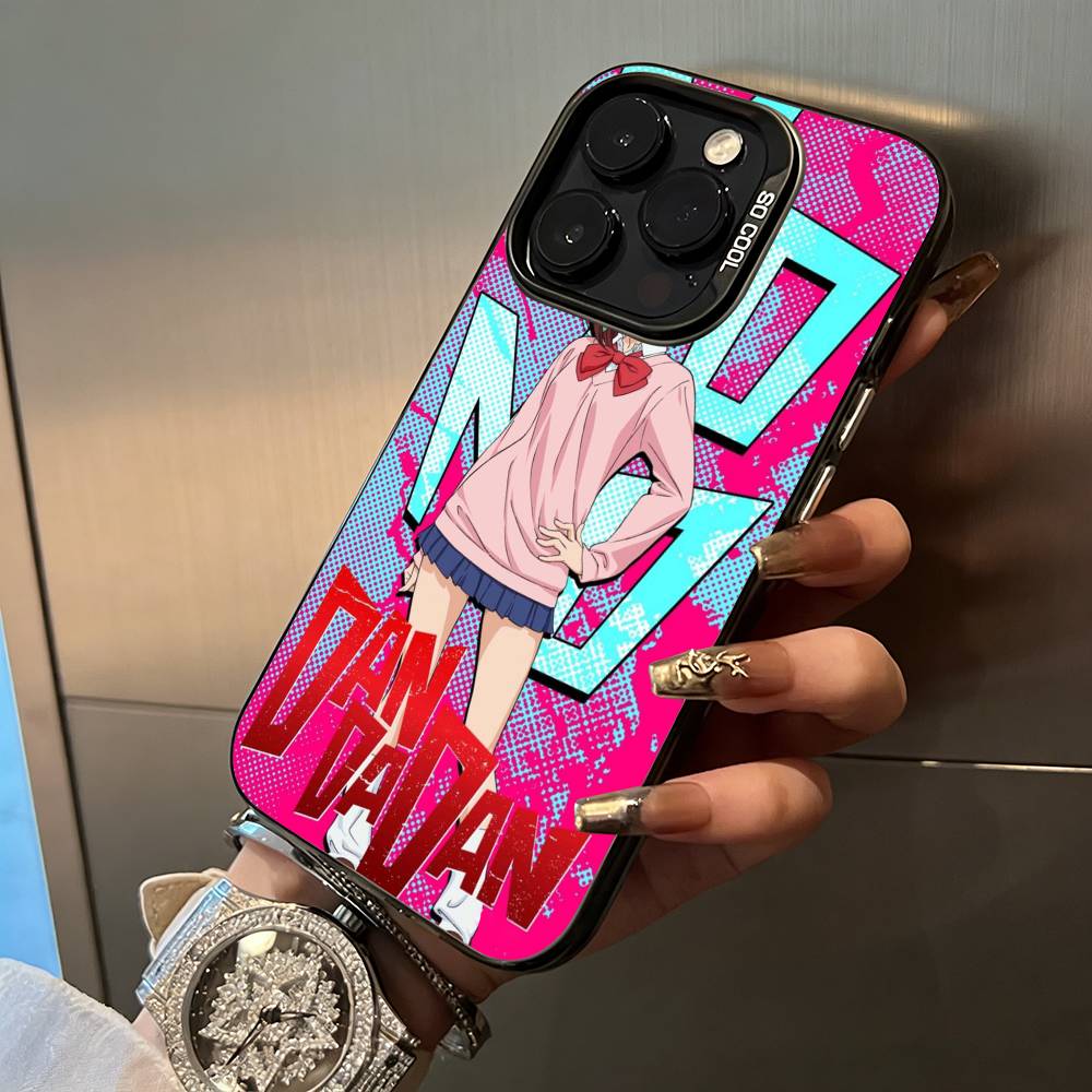 Popular anime-D-Dandadan Phone Case For IPhone17 16 11 12 13 14 15 16 Pro Max Plus Cover Colored Silver Funda Bumber