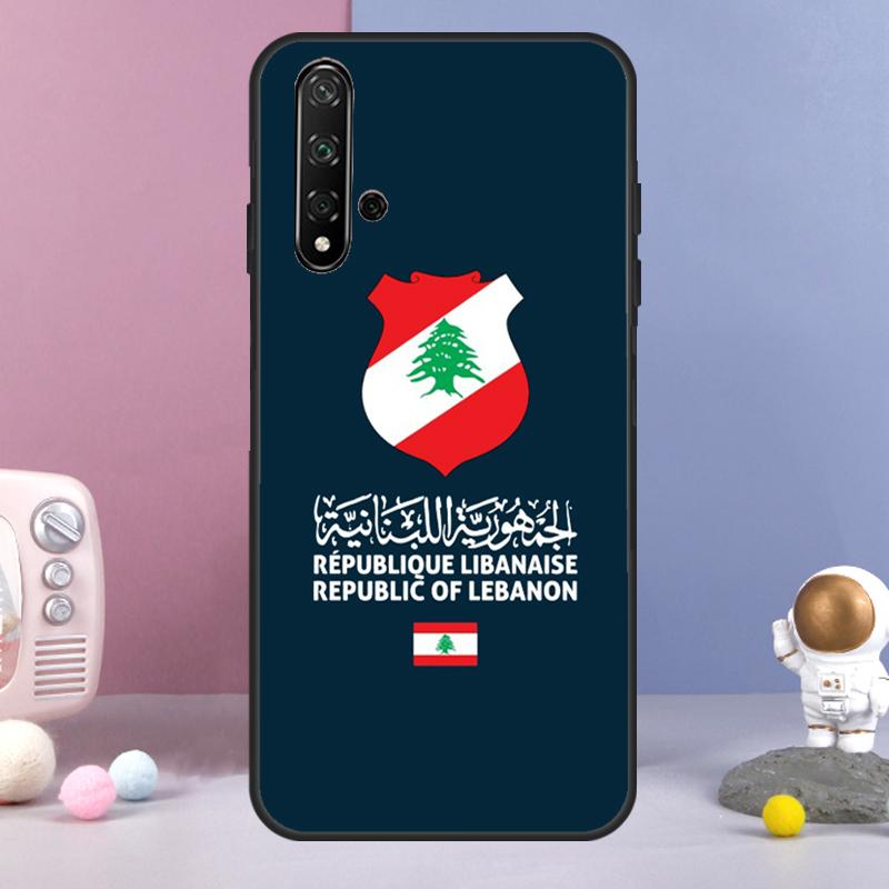 Lebanese Lebanon Flag For Huawei Nova 9 10 SE 3i 7i 8i 11i 12i Y60 Y61 Y70 Y72 Y73 Y90 Y91 P20 P30 P40 Lite Case