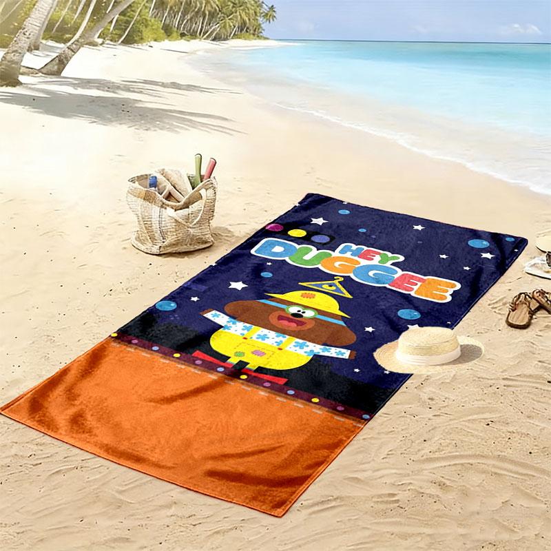 Hey Duggee Print Beach Towel, Large Soft Quick Dry Towel for Beach Camping Swimming