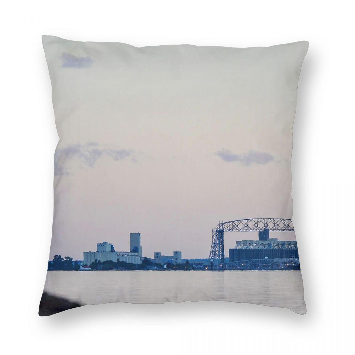 Duluth Minnesota Square Pillowcase Polyester Linen Velvet Pattern Zip Decorative Pillow Case Sofa Cushion Cover 30x30cm