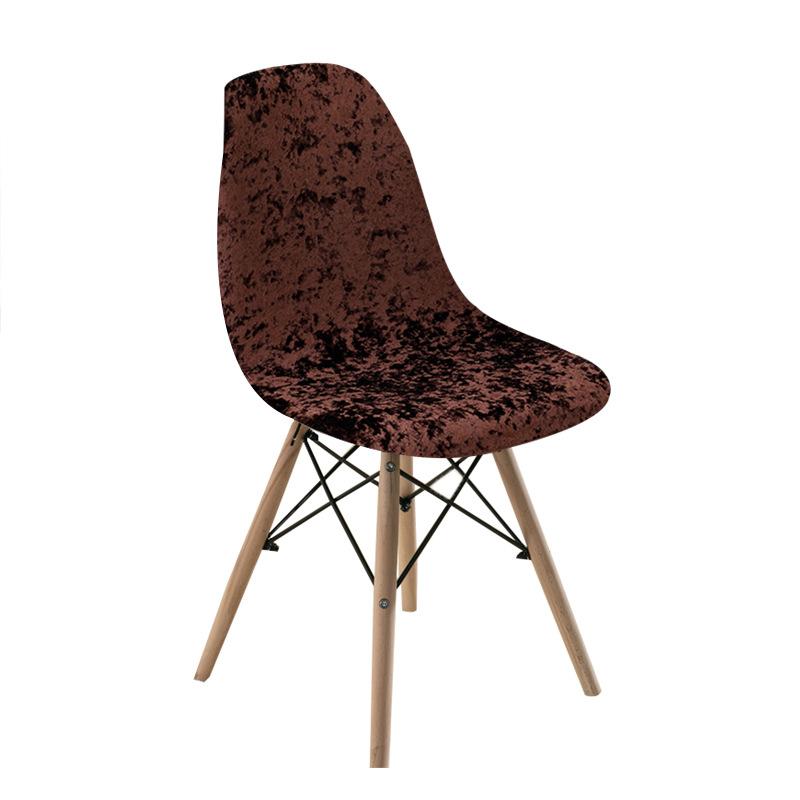 

Утолщенный эластичный чехол на кресло из золотого бриллиантового флиса, цельный чехол для кресла Eames, пылезащитный бытовой европейский чехол на кресло со спинкой Universal темно-коричневого