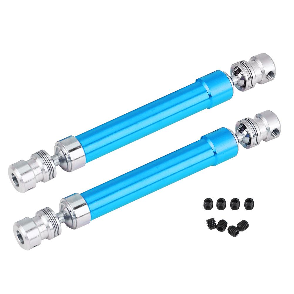 2pcs Universal Drive Joint Shaft CVD RC Parts for Axial Wraith AX90056 1 10 R C Car (Blue)