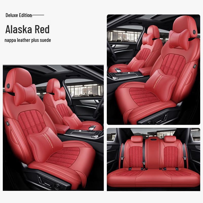 Universal Suede Car Seat Cover: Full Coverage, Ventilated, All-Season Cushion