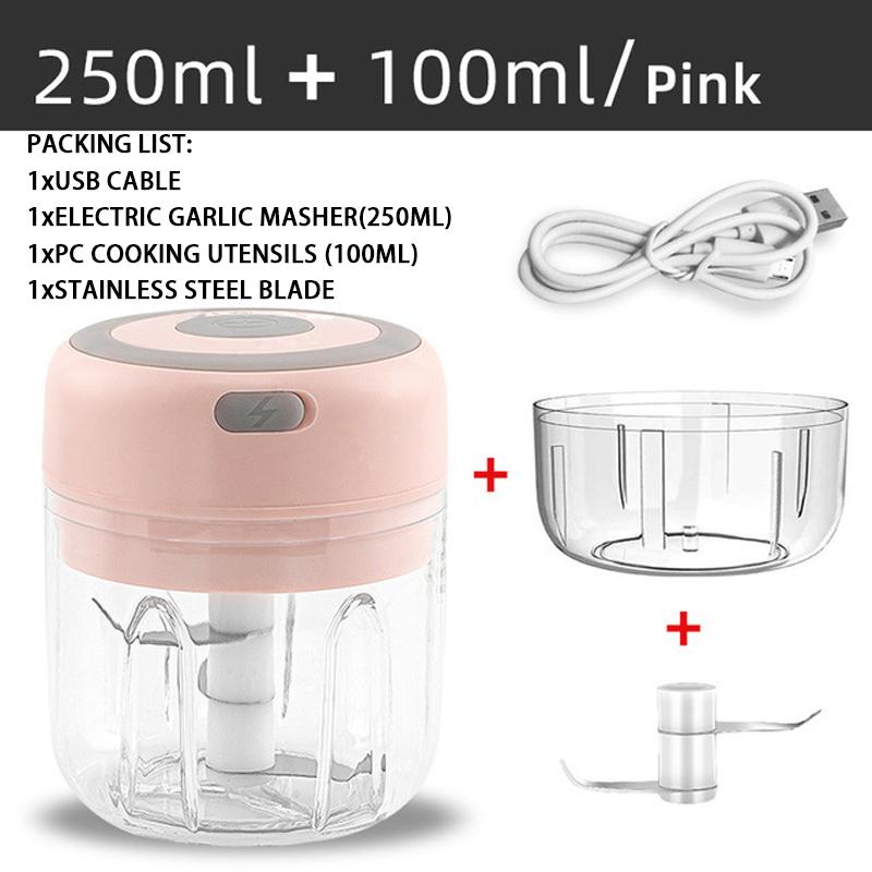 Elektrischer Mini-Gemüsehacker, Küchenmaschine, Knoblauchwolf zum Hacken von Zwiebeln, Nüssen, Ingwer, Gemüse, Pfeffer, Gewürzen, Fleisch, Babynahrung