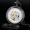 Vintage Mechanical Pocket Watch Men's Women's Hollow Out Floral Gear Motifs Pendant Clock Roman Numerals Pocket Watches Relógio
