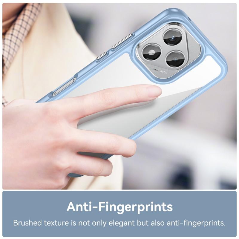 Für Honor 400 Lite 5G Handyhülle WANLONFENG XC Serie TPU Acryl Hülle mit Gehärtetem Glas (Großes Linsenloch)