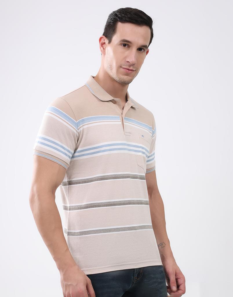 MONTE CARLO Men Collar Neck Half Sleeves T-Shirt