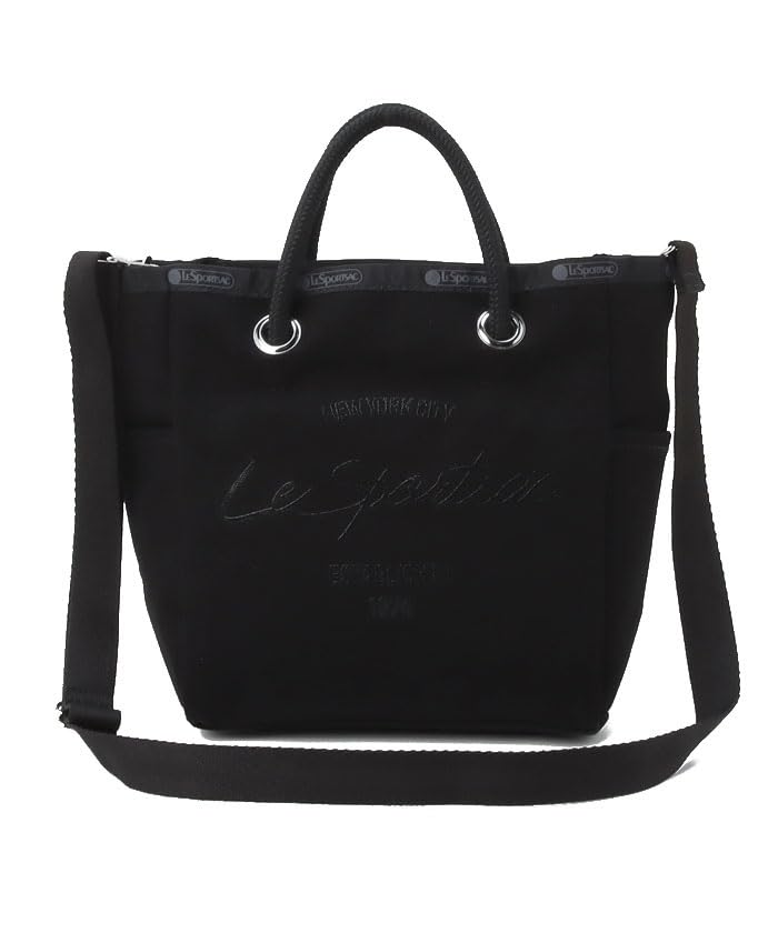 

Официальная сумка-тоут CANVAS SM EASY Jet Black Canvas Script [LeSportsac] TOTE/1573 Женская