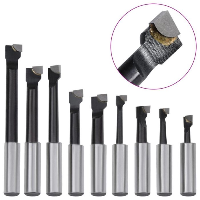 VidaXL Jeu d'outils d'alésage 15 pcs 50 mm Tête d'alésage MT2-F1-12