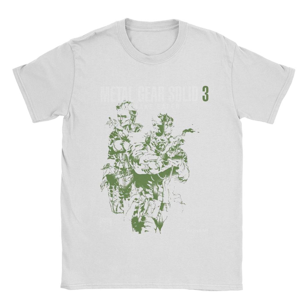 T-shirt Homme Metal Gear Solid 3 Snake Génial T-shirts en Coton Pur Manches Courtes T-shirts Col Rond Vêtements Classique