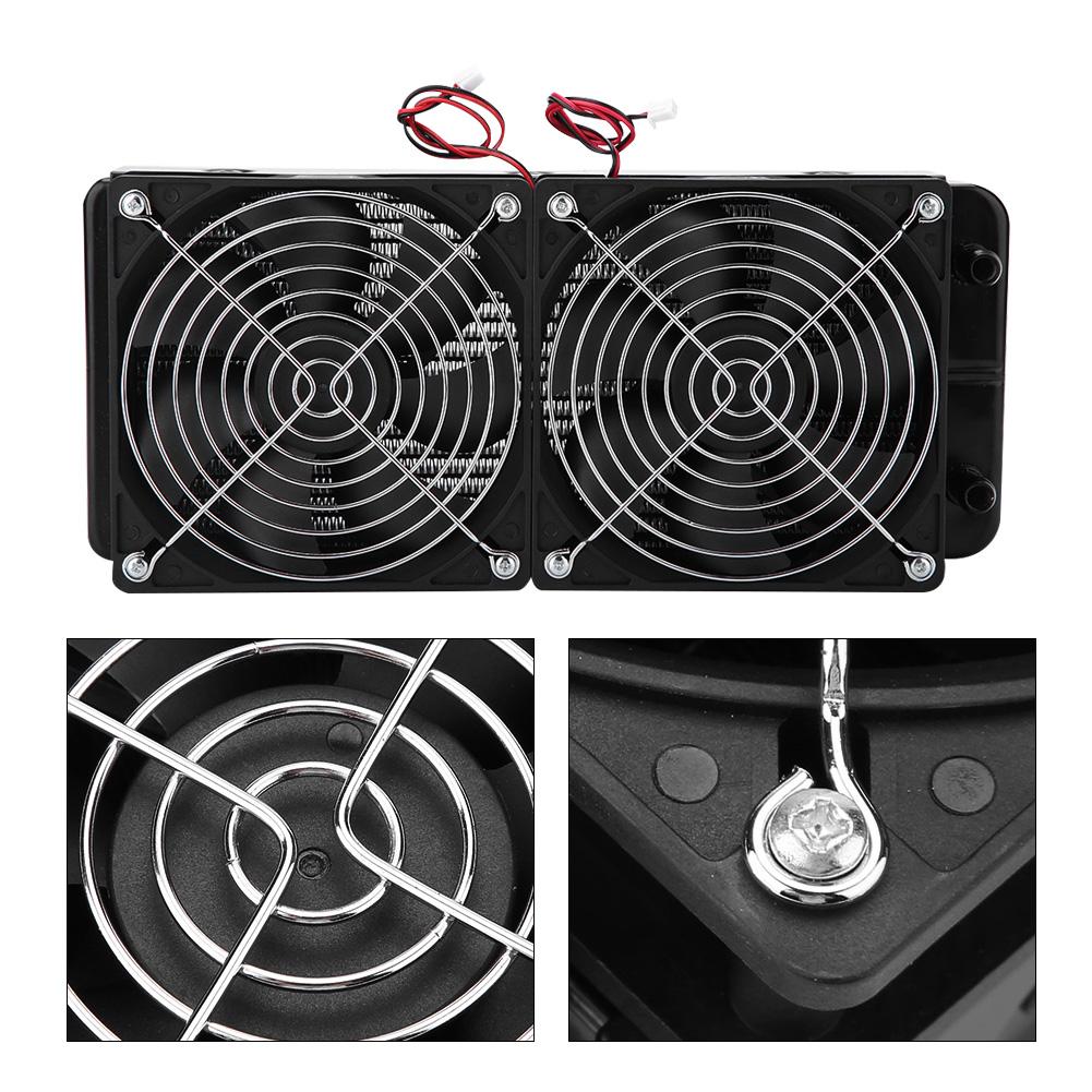 240MM Computer CPU Water Cooling Cooler Heat Row Radiator with Dual Fan 18 Tubes