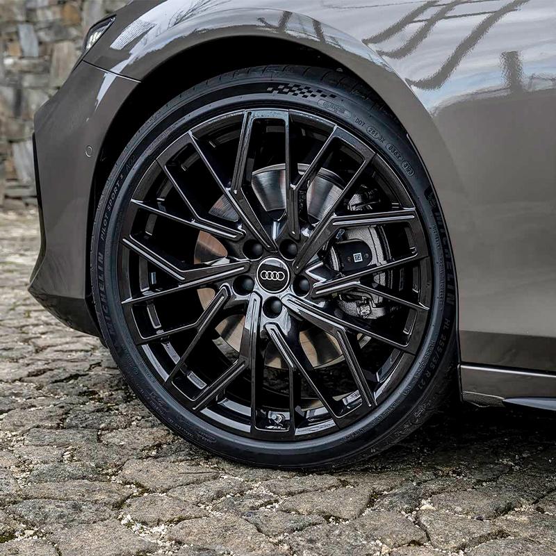 For Audi A5 Tire Decoration For Audi A4 B8 A3 8P A6 C7 8V B6 B7 B9 Q5 A1 A5 4PCS 56mm Car Emblem Wheel Hub Cap Decals Stickers Decoration