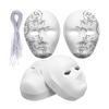 5 Pcs Diy Full Face Craft Masks Blank White Paintable Paper Mache Mask For Masquerade Cosplay Halloween Mardi Gras Party Prop