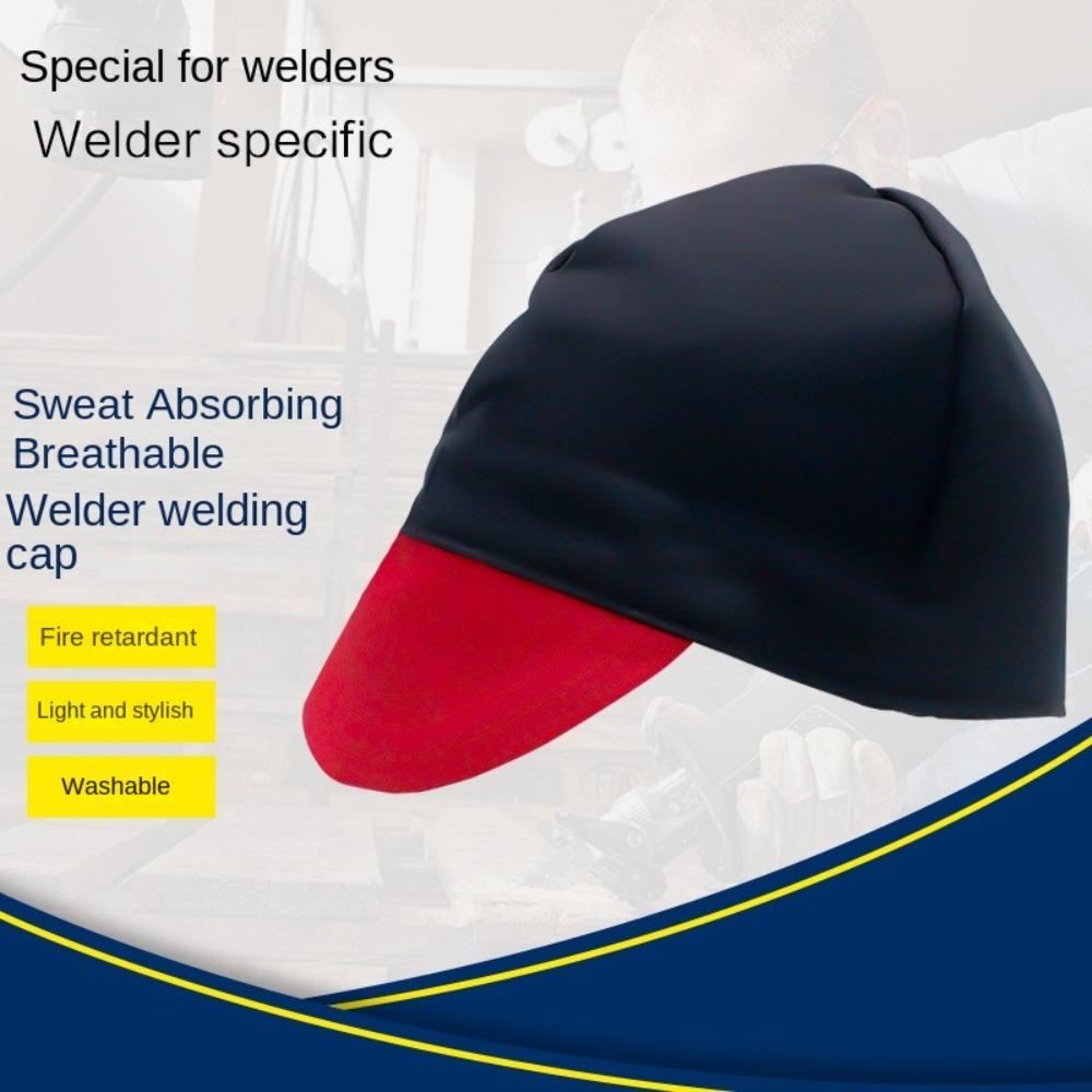 Safety Welding Cap Hat Adjustable Welding Protective Hat Washable Welder Work Cap  Workshop