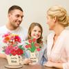 Flocons de Rose et Tulipe en Bois Créatifs Bricolage Cadeaux Fête des Mères Pour Mariages Anniversaires Fêtes