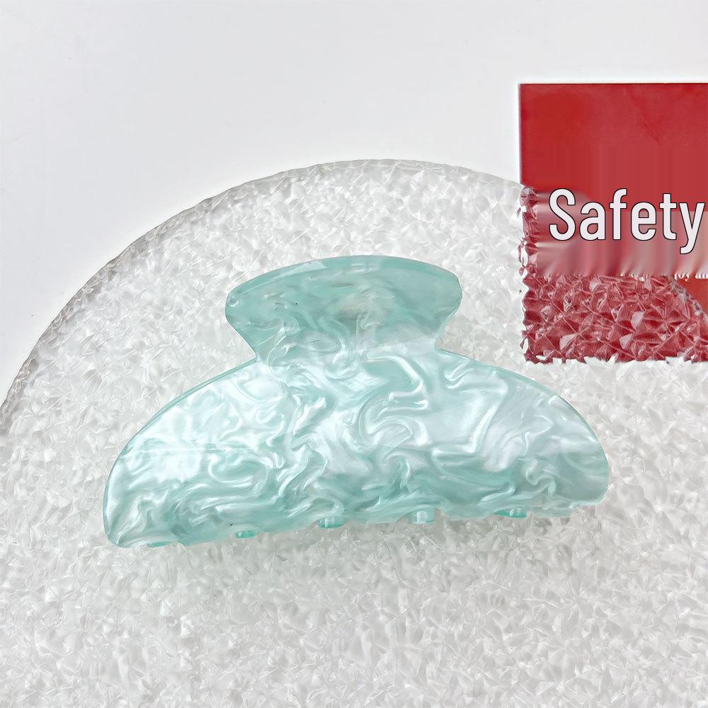 Luxury Acrylic Marble Wave Hair Claw Clip - Elegant Updo Accessory