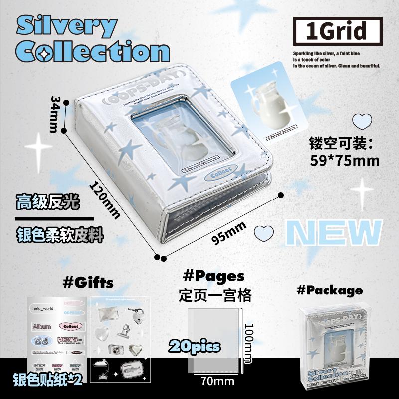Laser Photocard Binder Kpop Shiny PU Leather Photo Card Collect Book 3inch Pocket Album