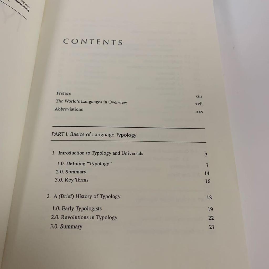 [USED] Introduction to Typology