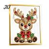 Einzigartiges Weihnachtsgeschenk für Freunde DIY Falscher Kristall Perlenmalerei Weihnachtsbaum-Set, Funkelndes Handgemachtes Wandkunst Bastelset, 3D Edelsteinperlen
