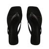 Grape Mother Studiolee Summer New Cat Heel High Heels Flip-flops Flat Bottom Outside Toe Cool Slippers