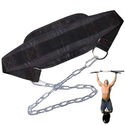 Cinturón Grueso de Neopreno para Levantamiento de Pesas con Cinturón de Inmersión en Cadena para Dominadas, Flexiones de Barbilla, Kettlebell, Barra, Fitness, Culturismo, Cinturón de Gimnasio
