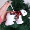 Christmas Decoration 2pcs/pack Scarf White Bear Home Decoration Accessories Christmas Pendant Christmas Gifts For Children