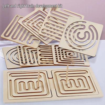Children's Wooden Brain Development Set: Enhance Fine Motor Skills, Hand-Eye Coordination, and Concentration with Educational Toys.