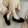 Suding Home Mary Jane Mao Mao Shoes Women's Shoes 2025 New Autumn and Winter Plush Cotton Shoes Warm Plush Single Shoes
