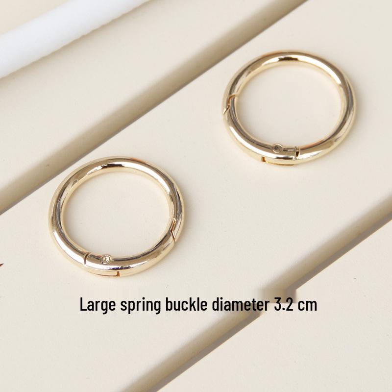 Removable Spring Ring Bag Buckle - Silver/Gold Metal Strap Accessory