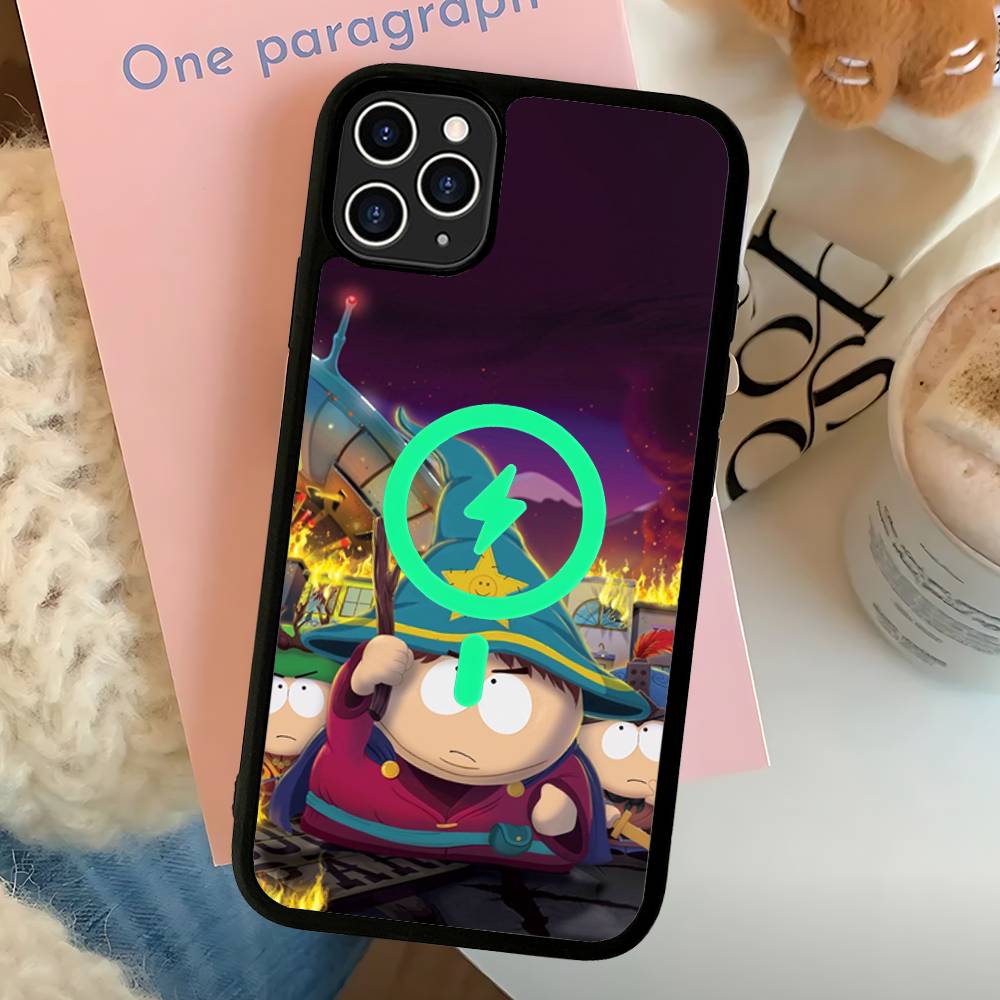 

South Park Cute Cartoon For IPhone 17 Air 16 E 15 14 13 12 11 Pro Max Plus PC Shock TPU Cover For Magsafe Phone Cover iPhone 11 pro