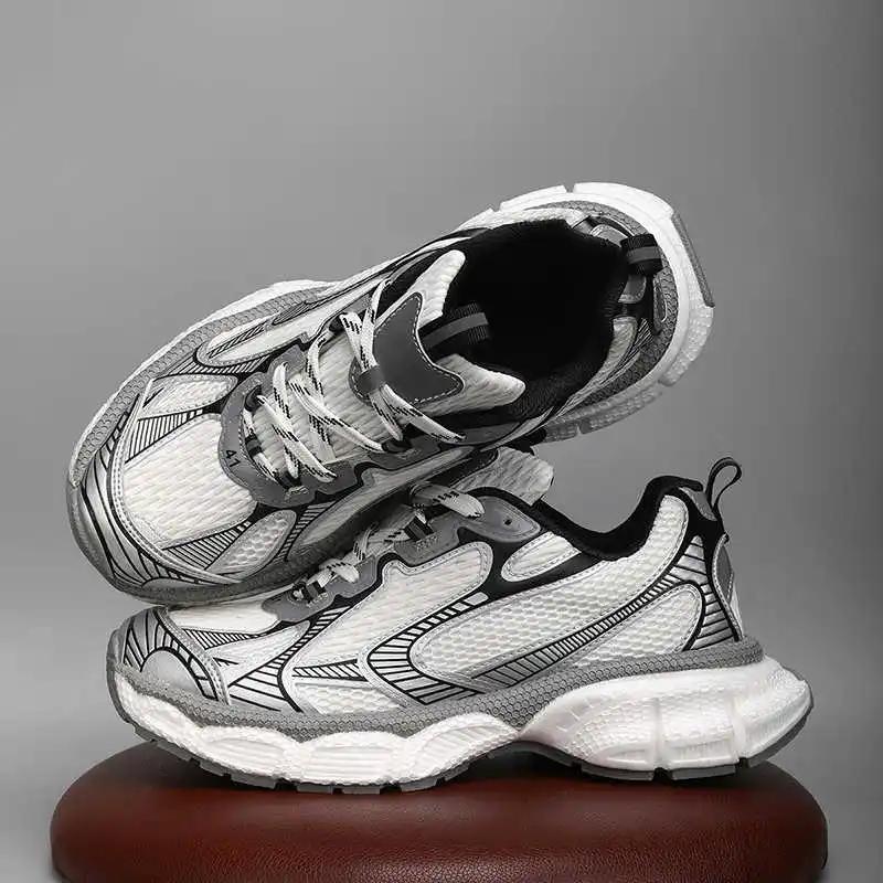 Fashion Lace-up Demi-season Women's Fuchsia Shoes Running Ladies Sneakers Luxury Grey Boots Women Sports Beskets Collection Tensi