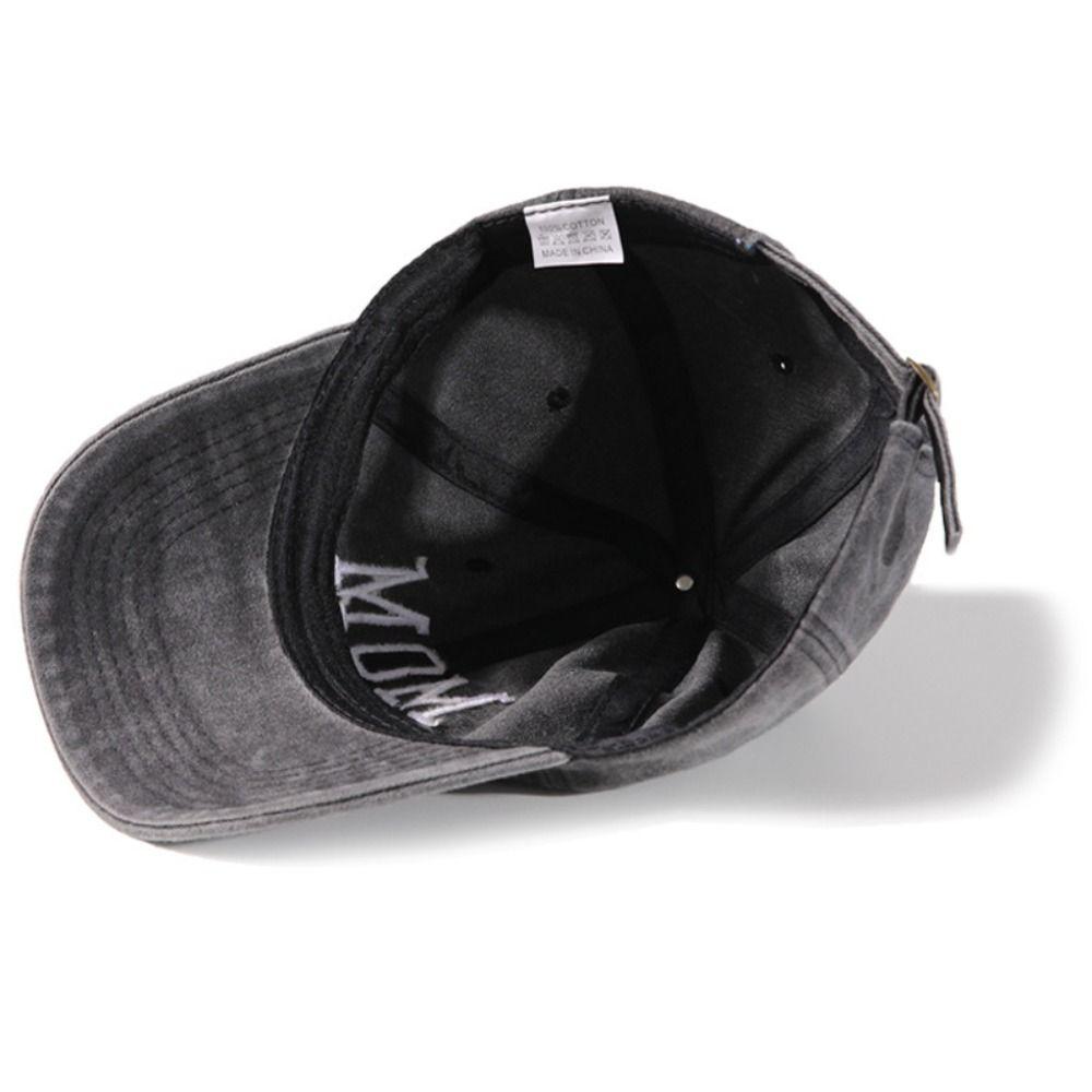 Fashion Dad Mom Embroidery Baseball Cap Washed Cotton Adjustable Baseball Hats Couple Cap For Man Women