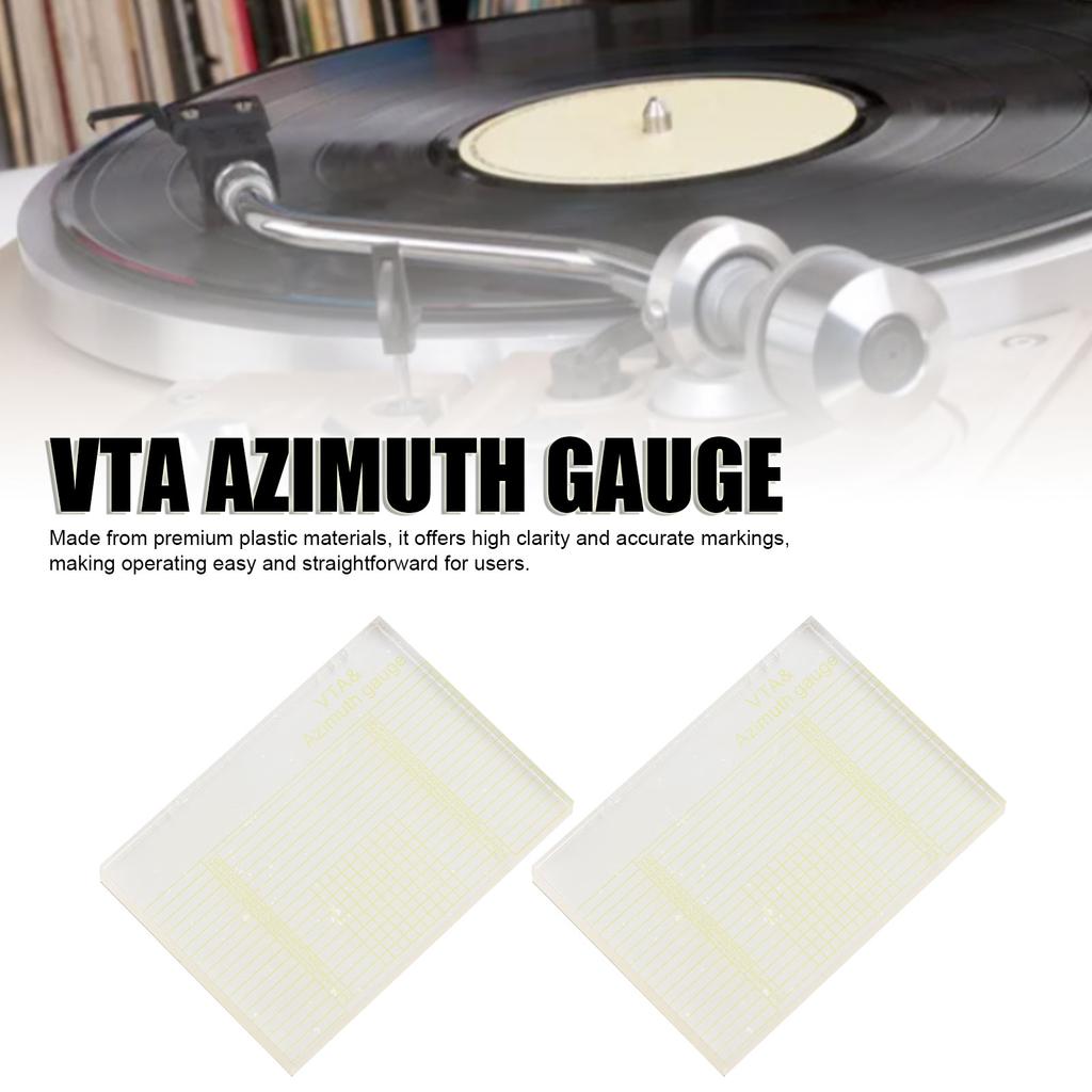 2pcs VTA Azimuth Gauge High Definition Clear High Accuracy VTA Azimuth Ruler for Record Player