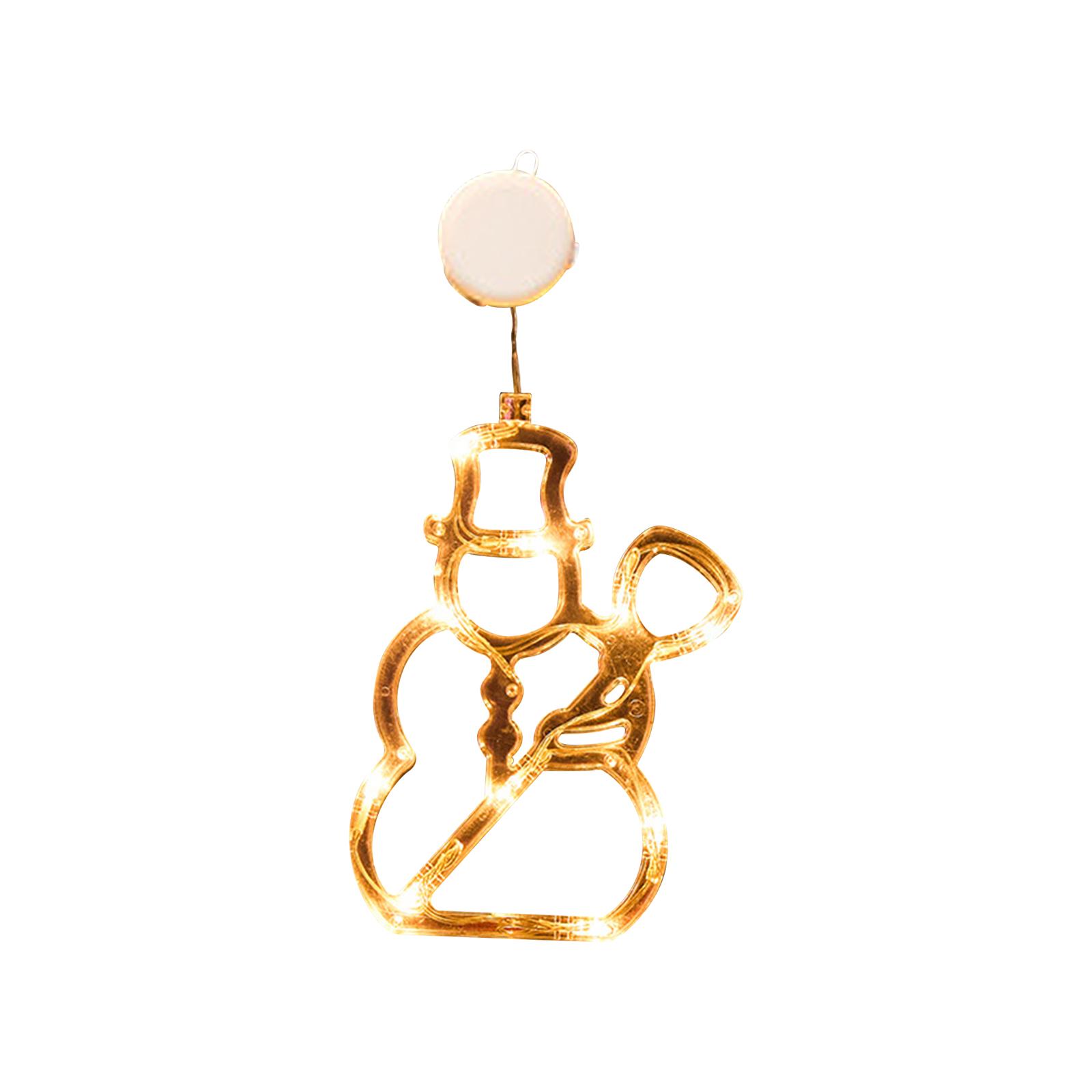 Рождественские оконные световые украшения, рождественские гирлянды в форме елки и другие, на батарейках, с присоской, комнатные подвесные гирлянды. One Size