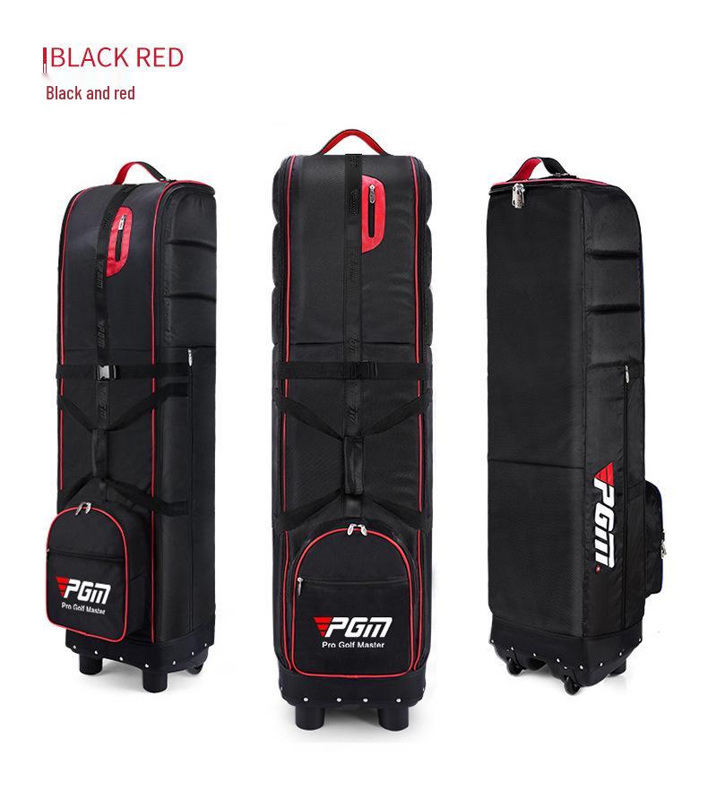 PGM Foldable Wheeled Golf Bag with Dustproof Storage, Thickened for Airplane Check-in