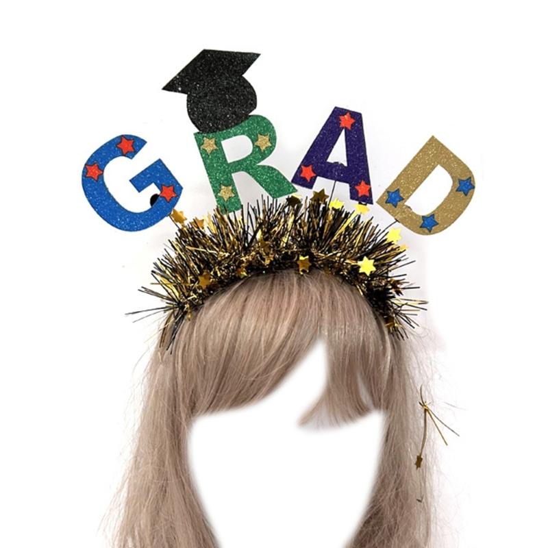 School Student Graduation Hat Mini Headwear Tinsel Headwear Bachelor Hat University Graduation Hat Hair Hoop
