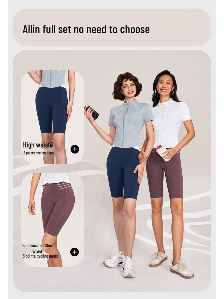 Women's Quick-Dry Short Sleeve Sports Top: Zipper Slim Fit Cycling, Yoga, Running Jacket for Summer Fitness