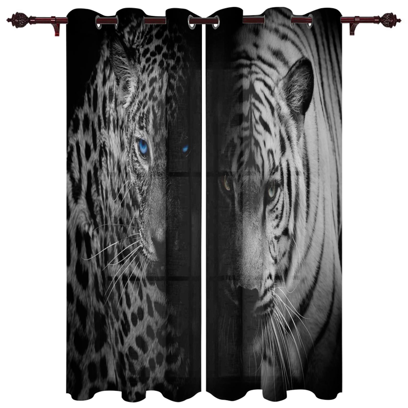 Леопард Африка Животные Оконные Шторы Домашний Декор Гостиная Шторы Кухонные Шторы — фото 9