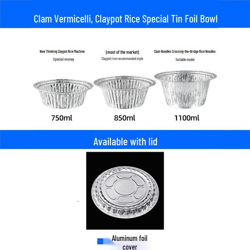 Homeglen Disposable Round Aluminum Foil Bowls