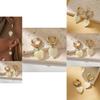 Retro Heart-shaped Earrings For Women Elegant Geometric Copper Design