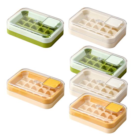 Press-Release Ice Cube Tray with Lid Food-Grade Silicone Popsicle Mold for Freezer Leak-Proof Stackable Ice Maker for Home Party