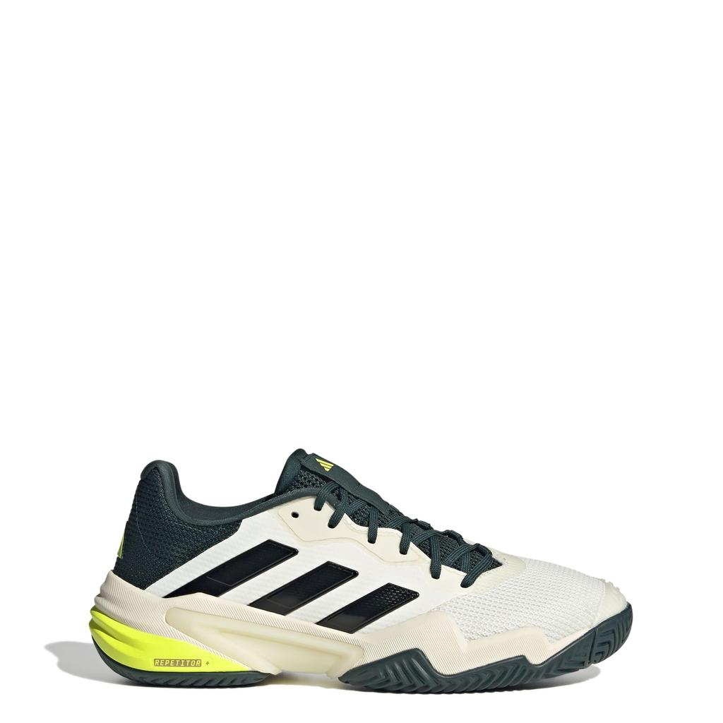 Adidas Barricade 13 Tennis Teal Size Cm Shoes, LZR24, Off-White/Core Black/Powder (JH5129), 27.0